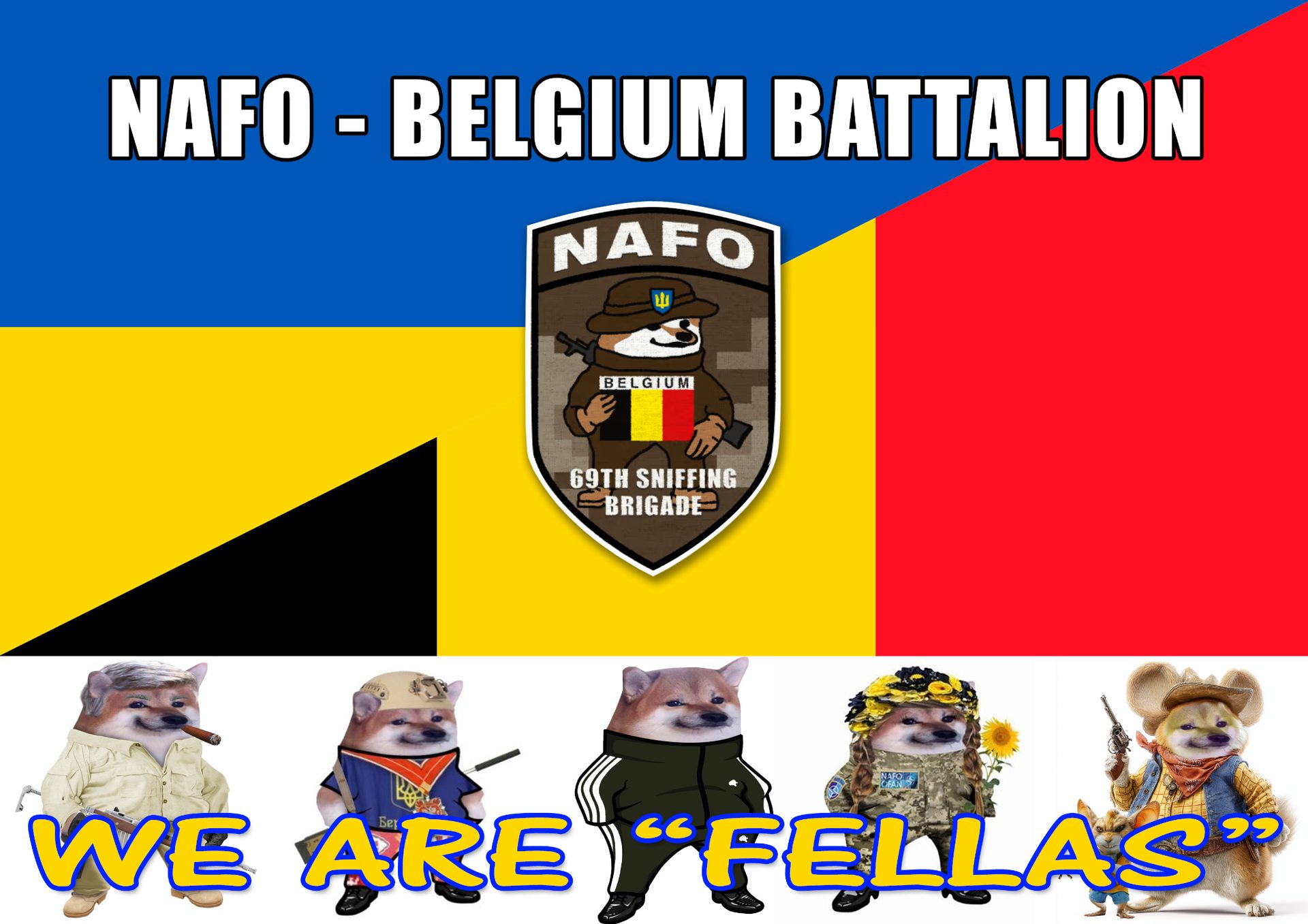 NAFO Belgium Battalion vlag